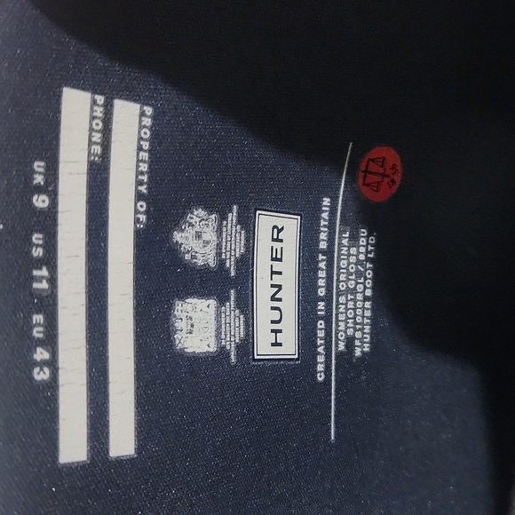 Hunter Short Classic Green Glossy England Rain Waterproof Boots Size 11 Wellies - Picture 4 of 6